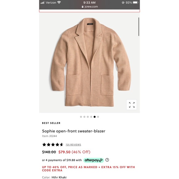 Sophie J. Crew Knit Blazer - Picture 2 of 3